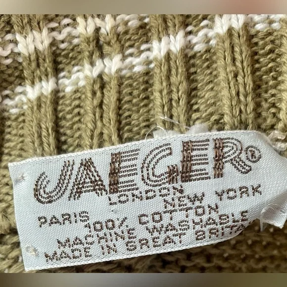 Vintage 1980s long Jaeger cardigan, green cardigan, size Large, designer cardiga - Picture 8 of 9